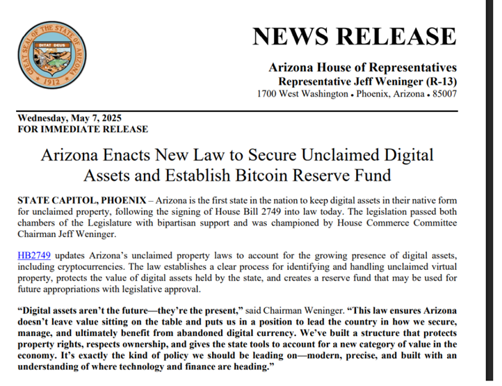 Katie Hobs' masterstroke: leveraging unclaimed crypto for Arizona's Bitcoin reserve fund 1 Arizona enacts new law to secure unclaimed digital assets