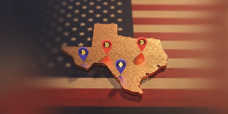 Texas Map Highlighted with ATM Pins