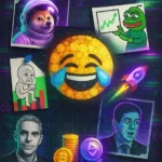 viral crypto memes, frog and dog icons