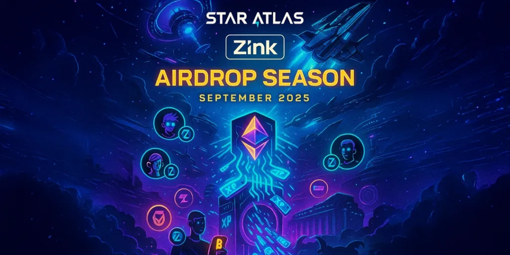 Top 3 game-native airdrops set to kick off September 2025: Earn big through play-to-airdrop this season 1 Star Atlas – Zink Airdrop Season