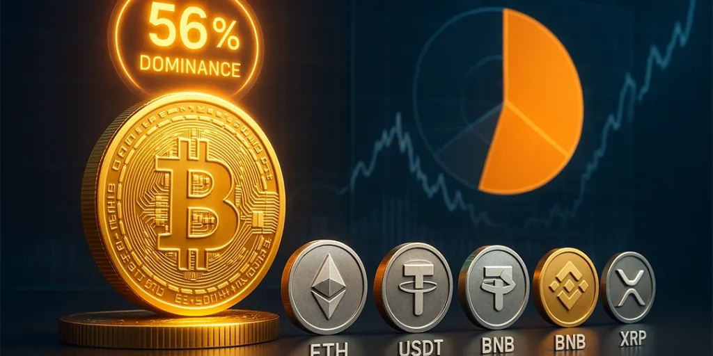 The Bitcoin dominance current percentage proves BTC is still king, while ETH and others just pay rent 3 Altcoins Together (DOGE, USDT, BNB, XRP)