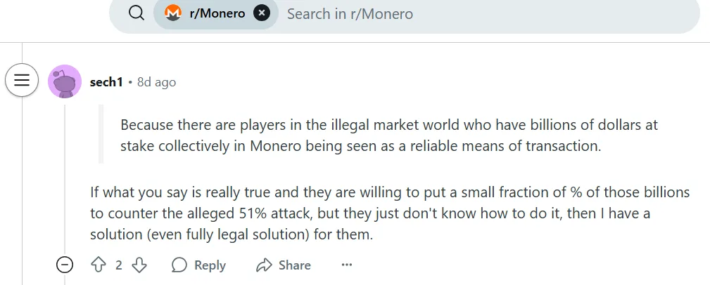Monero fights fire with fire; encounters Qubic’s 51% takeover attack with DDoS attack 2 Monero fights fire with fire 2
