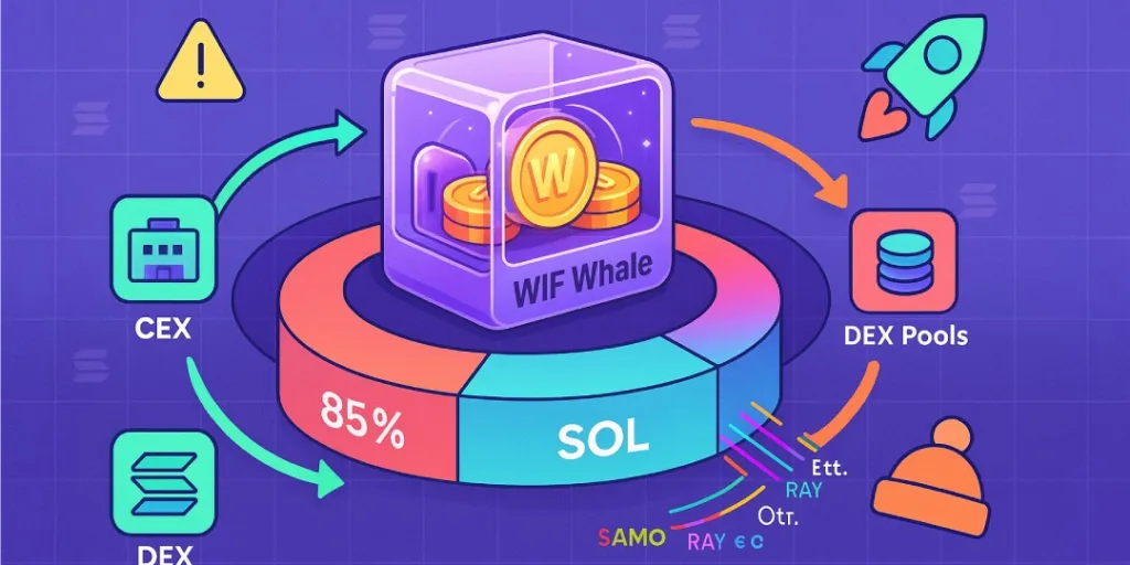 WIF whale moves $5.4 million tokens, triggers tension within Solana Network 2 WIF Whale