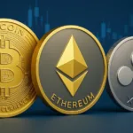 Bitcoin, Ethereum and XRP