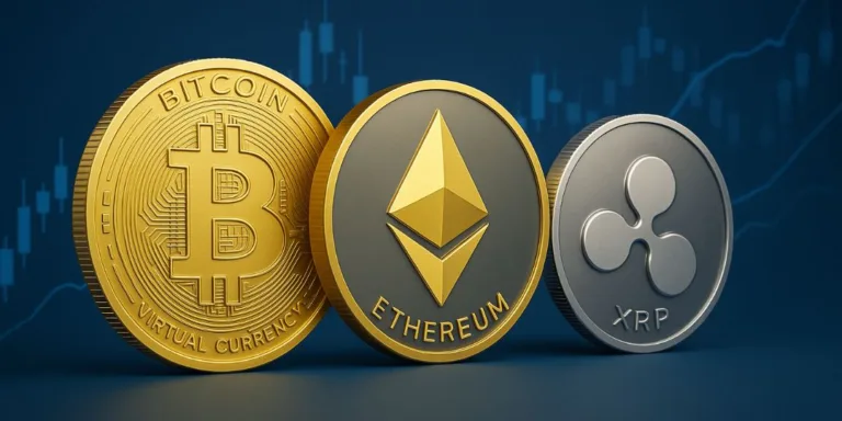 Bitcoin, Ethereum and XRP