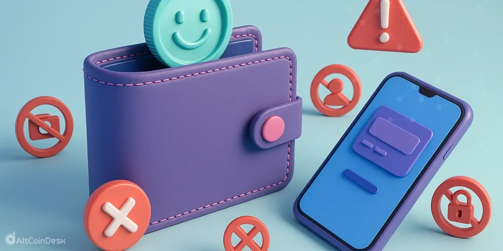 Digital wallet security alongside a phone