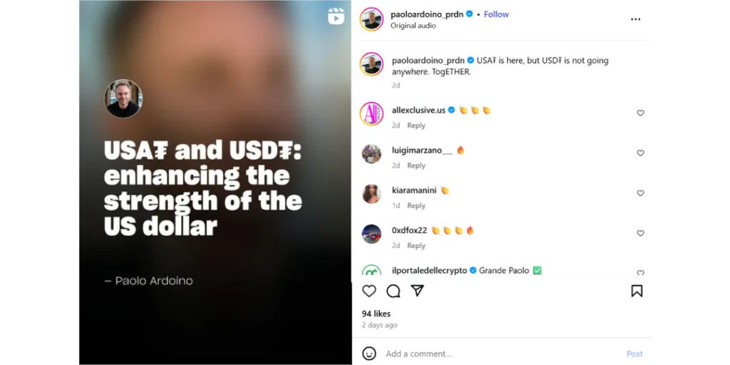 Crypto IG roundup: USAT vs USDT, Satoshi merch drops, Apple takes on Bitcoin & more 1 Hamna 3