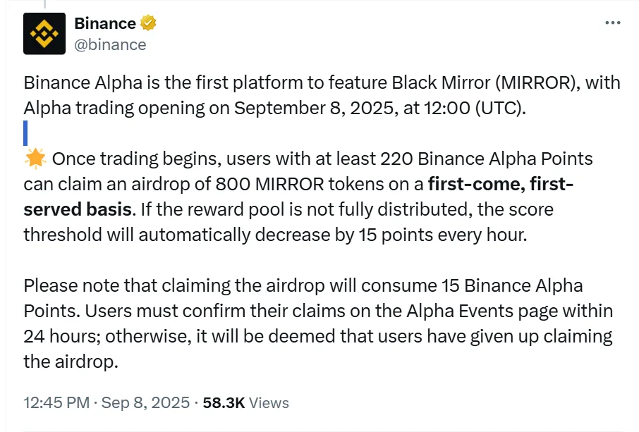 OPEN token airdrop: Binance Alpha debuts OpenLedger token for eligible users 1 image 42