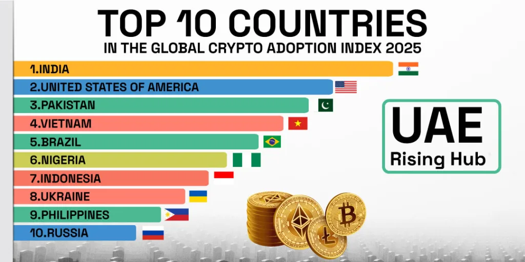 Infographic of Global Crypto Adoption Index 2025