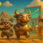 Trending memecoins today with Scam, SPX6900, and Popcat running amid coins and charts