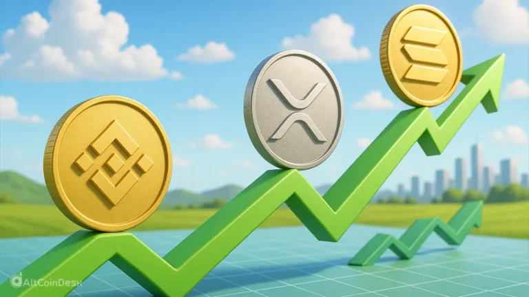 BNB price trends upward alongside XRP and Solana in the crypto market recovery chart