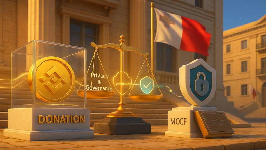 Malta's political scene rattled by Binance's controversial $33M charity pledge 1 Binance Donation
