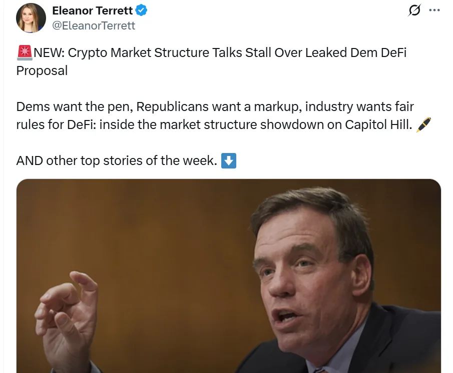 Crypto market talks halt after DeFi regulation proposal leak 1 Screenshot 2025 10 10 155635