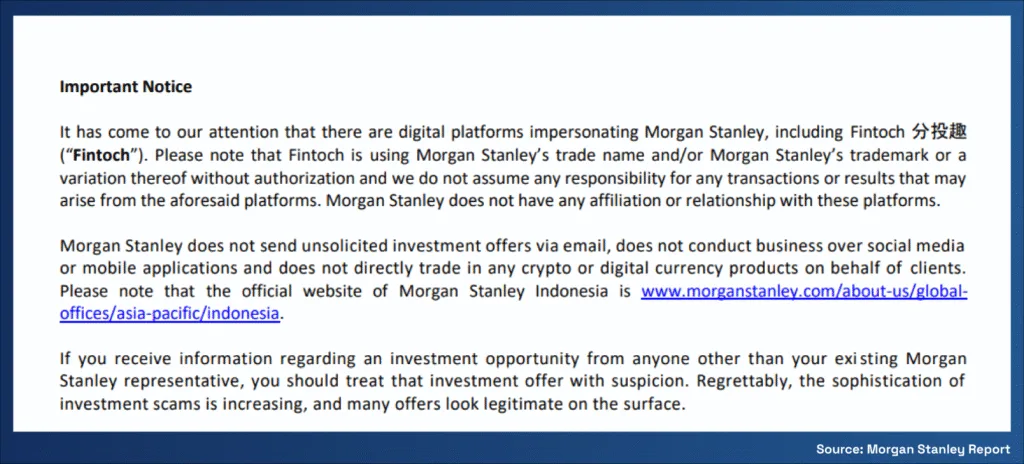 Thai authorities arrest Chinese national behind $14 million crypto Ponzi scheme 1 Source Morgan Stanley Report