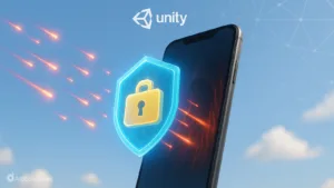Unity Android flaw security concept on smartphone