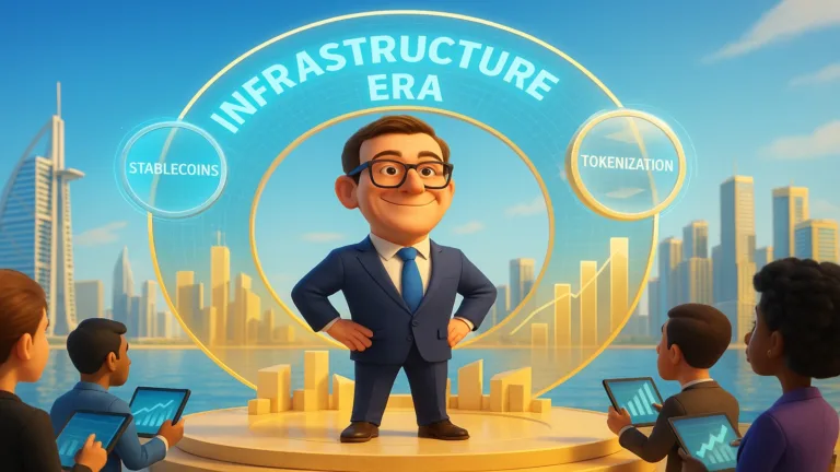 VARA CEO illustration with stablecoins and tokenization in Dubai