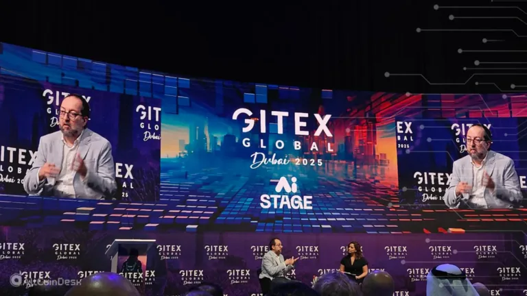 Speaker discussing AI meets quantum at GITEX Global Dubai 2025 on the AI Stage