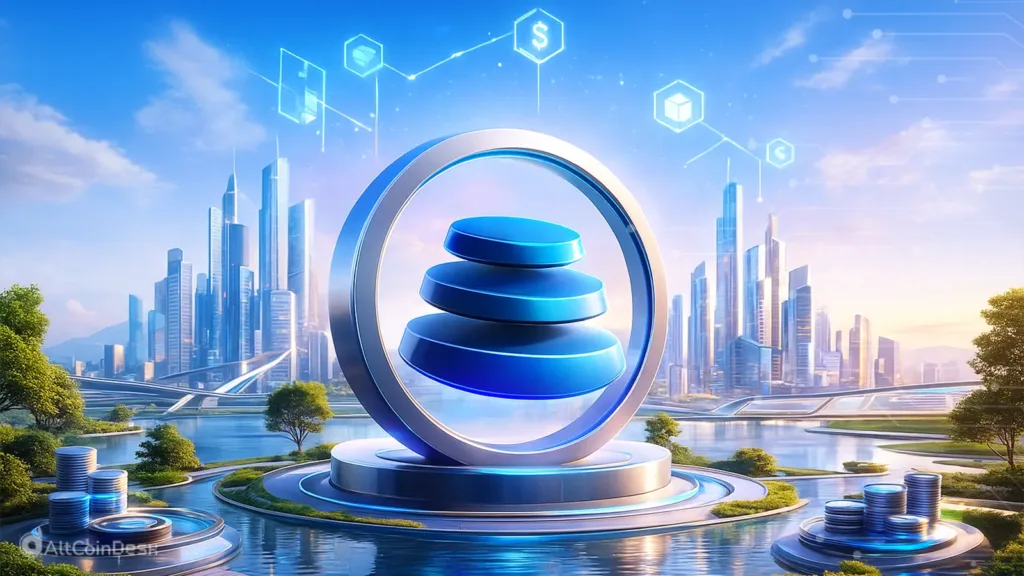 Balancer reimbursement plan illustrated with futuristic DeFi layers and token stacks.