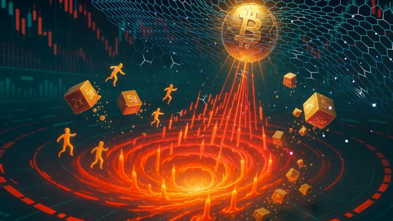 Why is crypto down today illustrated by bitcoin falling into a liquidation spiral amid leveraged crypto trading