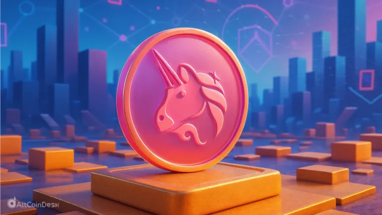 Uniswap coin illustration symbolizing the UNIfication proposal upgrade