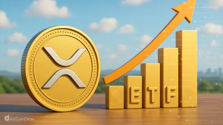 XRP shows subtle signs as a rising ETF chart highlights growing interest in the token.