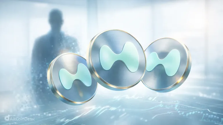 Hyperliquid HYPE token coins illustrated against a digital trading background