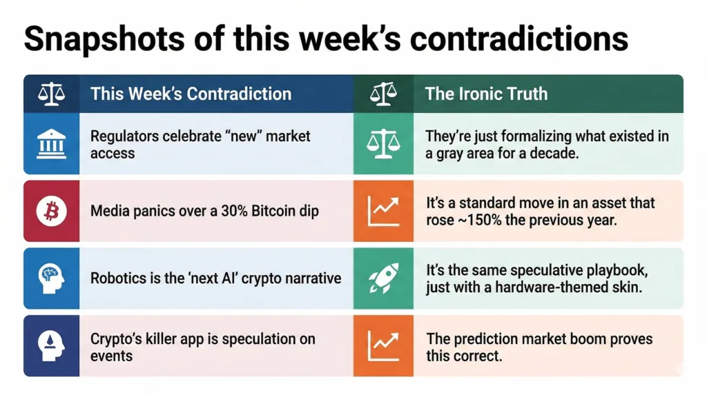 Week-of-the regulatory kabuki and robotic wishful thinking (December 1–6, 2025) 2 Snapshot week of contradiction 1 1
