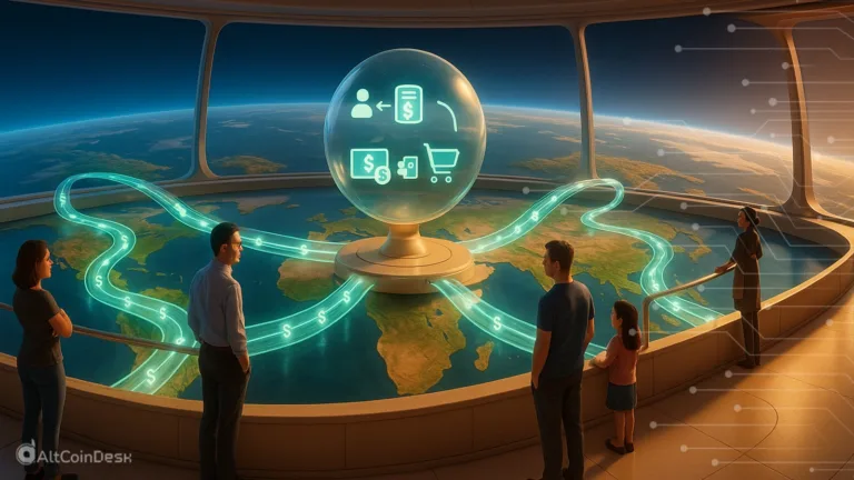 Global digital payment pathways illustrating the $100b stablecoin era.