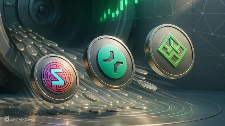 Token unlocks illustrated with SIPHER, GATA, and Cyber Arena CAT coins emerging from a vault.