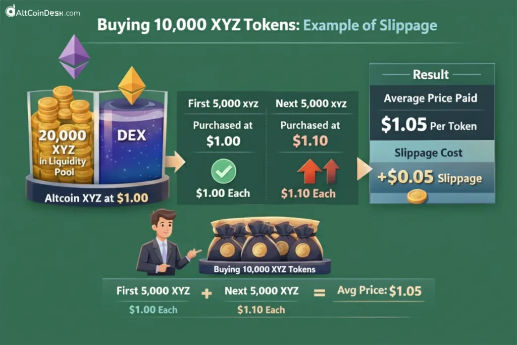 How to check liquidity data before buying altcoins 2 Buying 10000 xyz token 1