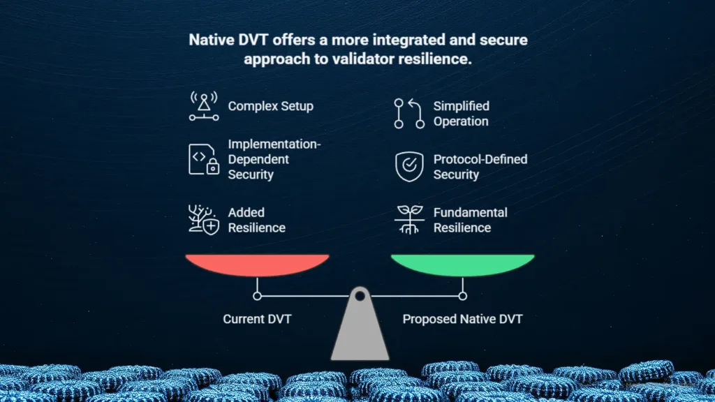 Ethereum security rethink takes shape in Vitalik Buterin staking proposal 2 Current DVT vs. Native DVT