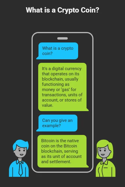 What is the difference between a crypto coin and token? 1 crypto coins