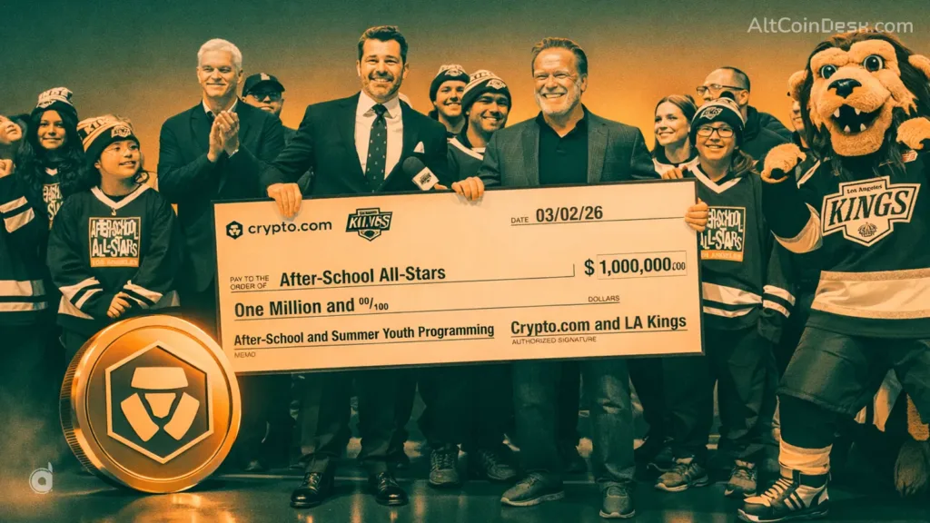 From Terminator to Crypto Sports Sponsorship: Arnold Schwarzenegger, LA Kings and Crypto.com Turn Hockey Night Into a $1M Charity Play