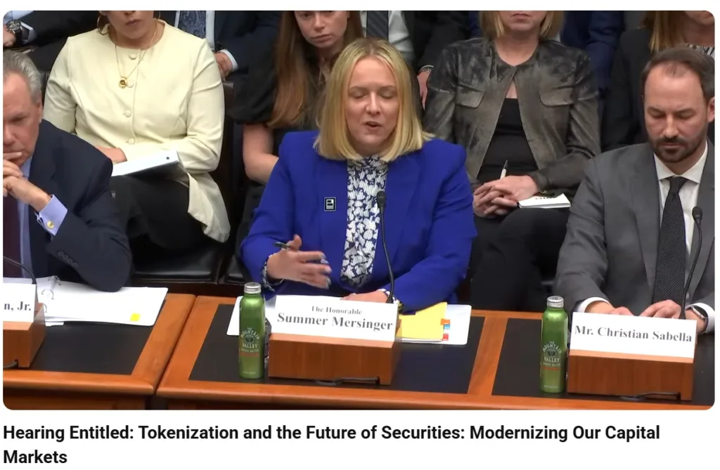Update: What the March 25 hearing reveals about capital market tokenization 2 March 25 Congressional Hearing