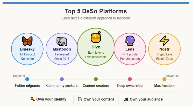 Top 5 decentralized social media (DeSo) platforms gaining ground in 2026 1 top 5 decentralized social media platforms
