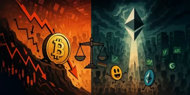 Bitcoin crashes Ethereum gains